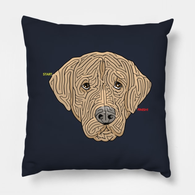 A-Maze-ing Dog Pillow by ThirteenthFloor