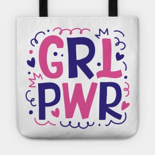 Girl Power Cute Typography Design Gift Tote