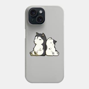 Black And White Sleeping Dog And Cat Phone Case