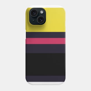 A beautiful melt of Anti-Flash White, Raisin Black, Almost Black, Dark Pink and Sandstorm stripes. Phone Case