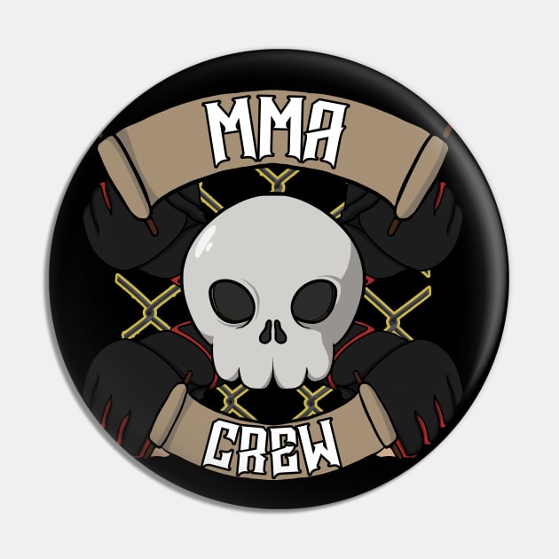 MMA crew Jolly Roger pirate flag Pin by RampArt