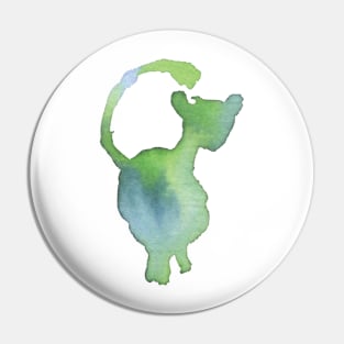 Blue & Green Kiss my Butt Cat Pin