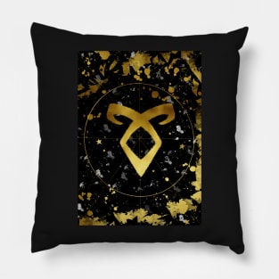 Angelic Power Gold and Black Pillow