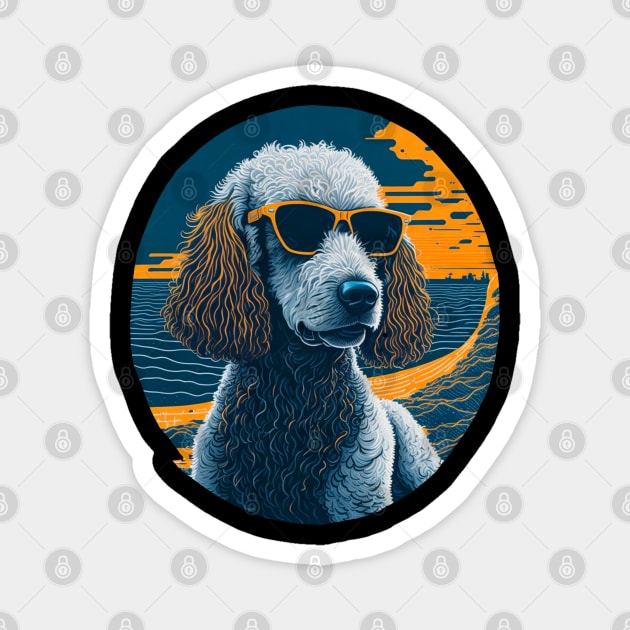 summer shirt dog sunglasses Magnet by design-lab-berlin