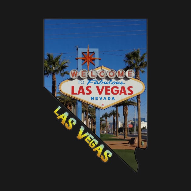 Nevada State Outline (Las Vegas Sign) by gorff