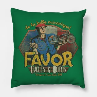 Favor Cycles & Motos de la Belle Mécanique 1898 Pillow