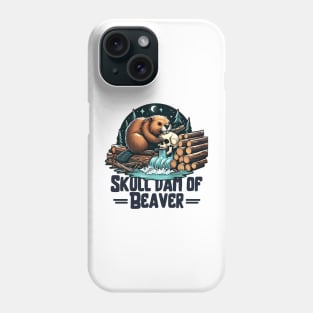 Beaver skull head dam Phone Case