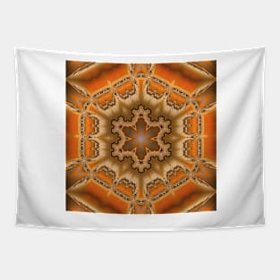 glowing molten gold and orange abstract design Tapestry