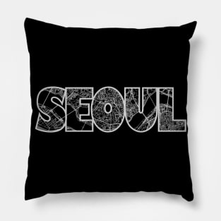 Seoul Street Map Pillow