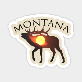 Montana Elk Sunrise Magnet