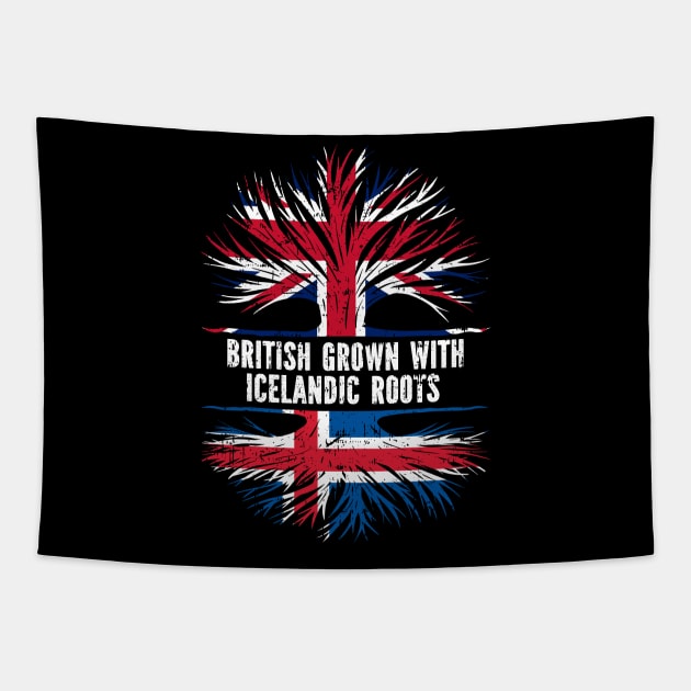 British Grown with Icelandic Roots UK Flag England Britain Union Jack Tapestry by silvercoin