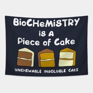 Biochemistry Cake White Text Tapestry