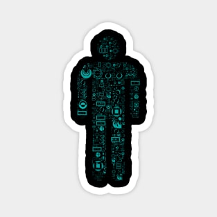 Metal Man Word Cloud (4) Magnet