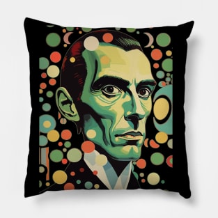 Count Vlad  -  Pop Art Portrait: Vampiric Chic in Pastel Tones Pillow