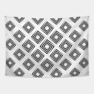 Abstract Square Illusion Art Deco Pattern Design Tapestry