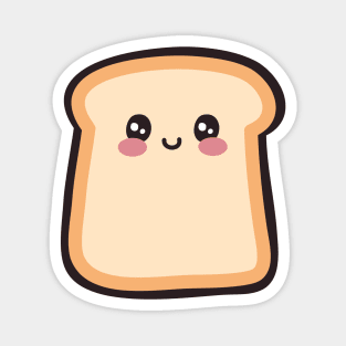 Cute Smiling Toast Bread Magnet