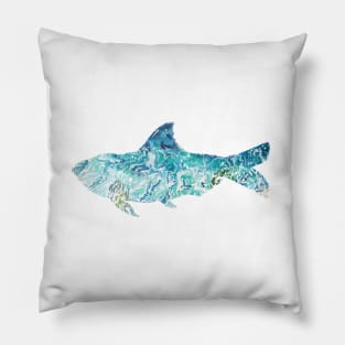 Fish with Ocean Waves Pillow