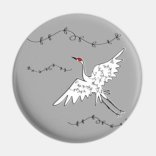 Sandhill Crane Flying Pin