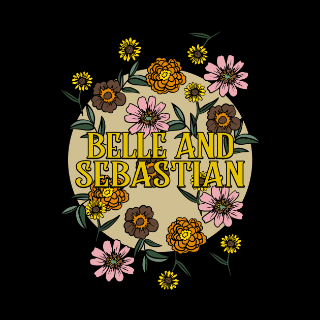 Belle and Sebastian Name Personalized Flower Retro Floral 80s 90s Name Style by Ancientdistant