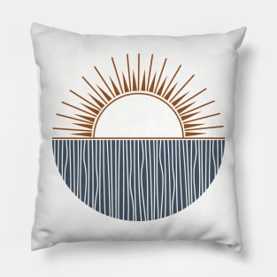 Sunset and ocean Pillow