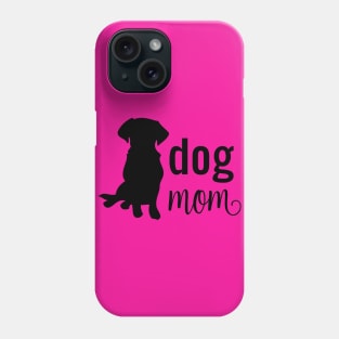 Dog Mom Silhouette Black Phone Case