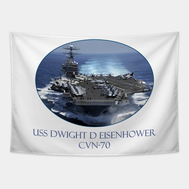 USS Dwight D Eisenhower CVN-70 Tapestry by Naves