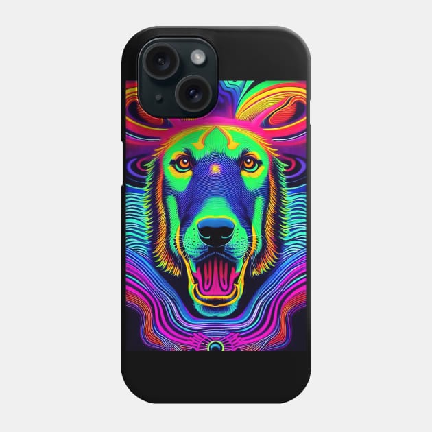 Psychedelic Pop art - DOG Phone Case by SimSang