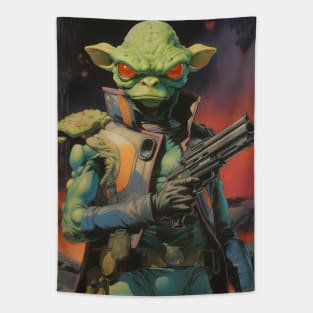 Alien Bounty Hunter Tapestry