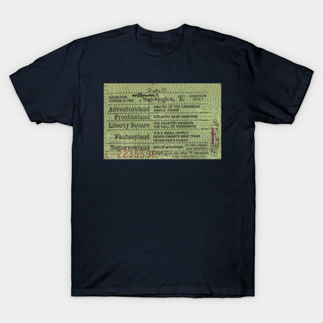 E Ticket Magic Kingdom Disney World T Shirt Teepublic