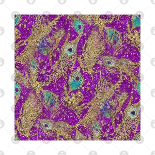 Purple Peacock Brocade Pattern by PurplePeacock