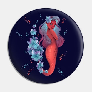 Floral Mermaid Pin