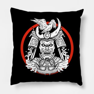 Ronin black samurai Pillow