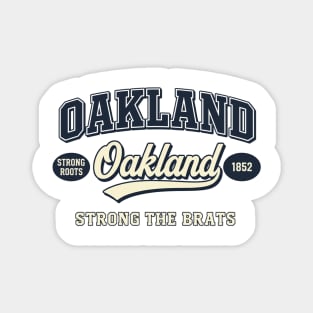 Oakland Strong Roots 1852 Vintage Gear Magnet