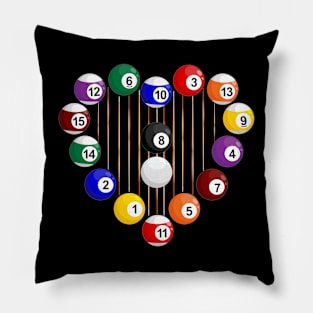 Billiard Heart Billiards Player Pillow