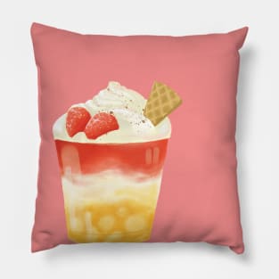 Strawberry and peach parfait Pillow