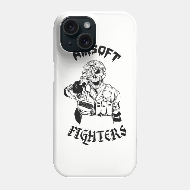 Tacticool Airsoft Fighters Black Phone Case by Cataraga