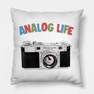 Analog Life / Camera Geek Gift Design Pillow