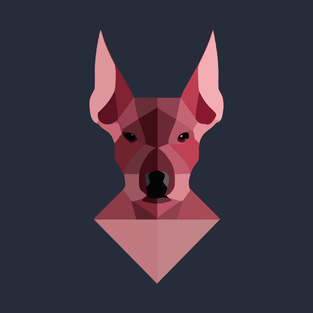 American Hairless Terrier Geometric Artwork by Furrban