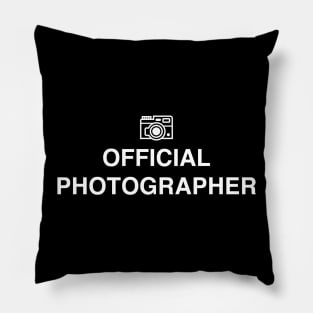 Official Photographer Pillow