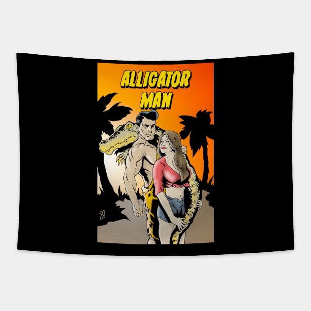 Alligator Man Tapestry by VanceCapleyArt1972