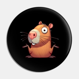 Confused Capybara Pin