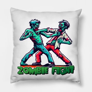 Tiger vs Zombie Fight Pillow