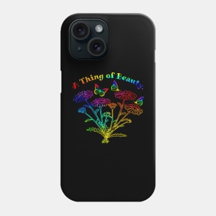 A Thing Of Beauty Neon Rainbow Flower Design Phone Case