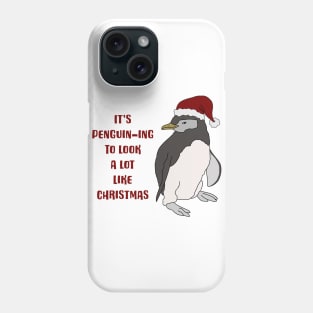 Cute Penguin in Santa Hat Phone Case