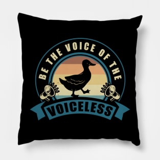 Vegan Gifts Be The Voice Of The Voiceless Vegan Design Pillow