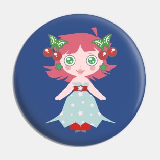 Cute Cherry Girl Pin