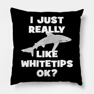 Oceanic Whitetip Shark Pillow