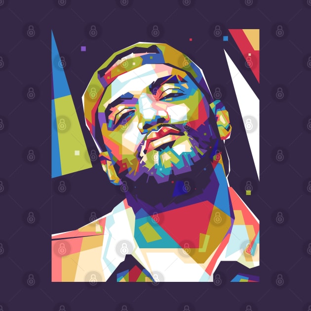 Joyner Lucas Colorful with Background by Paradox Studio