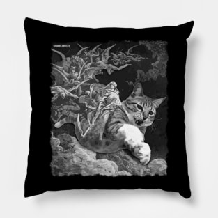 Death Rides a Pale Kitten Pillow