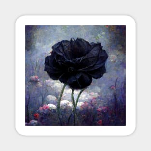 Gothic Botanicals Black Rose Magnet